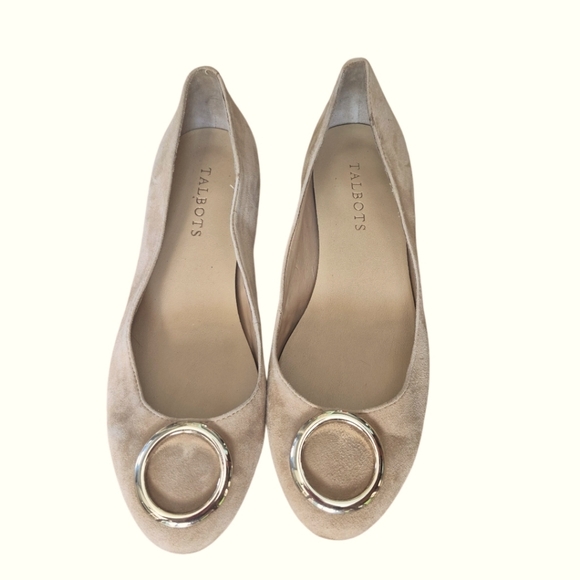 Talbots Brooke Ginger Tan Suede Flats 7M - Picture 1 of 9